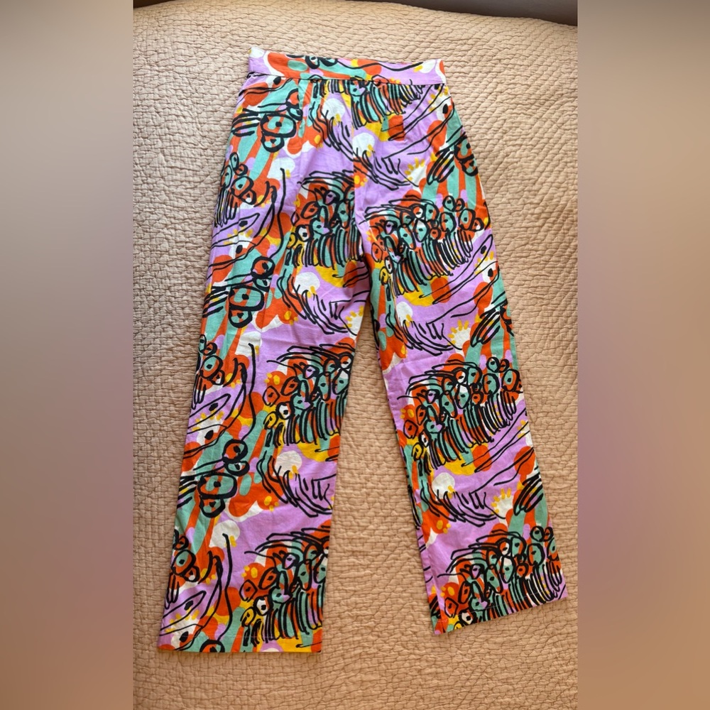 Nooworks Colorful Abstract Pants, Medium, Like New! Made in USA - Picture 7 of 7
